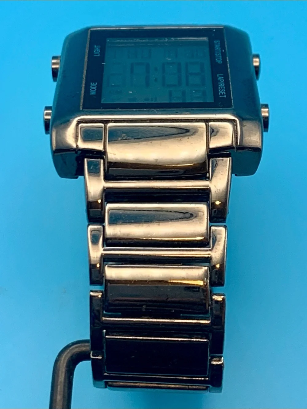 Men’s Digital Tank Wristwatch Chrono Day Date Backlight Alarm Dual Time Working